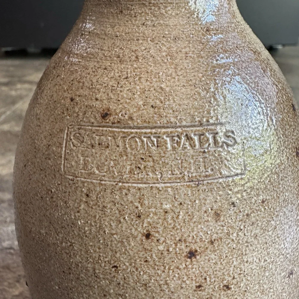 Vintage Rare Stoneware Salmon Falls Pottery Milk Jug Crock Blueberry Basket